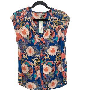 Floral Cap Sleeve Blouse